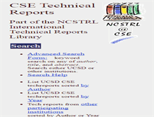 Tablet Screenshot of csetechrep.ucsd.edu