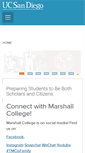 Mobile Screenshot of marshall.ucsd.edu