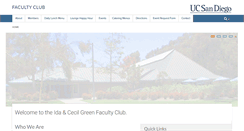 Desktop Screenshot of facultyclub.ucsd.edu