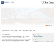 Tablet Screenshot of facultyclub.ucsd.edu