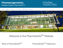 Tablet Screenshot of pharmacogenomics.ucsd.edu