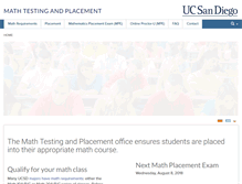 Tablet Screenshot of mathtesting.ucsd.edu