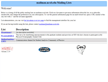 Tablet Screenshot of mailman.ucsd.edu