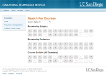 Tablet Screenshot of courses.ucsd.edu