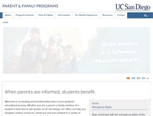 Tablet Screenshot of parents.ucsd.edu